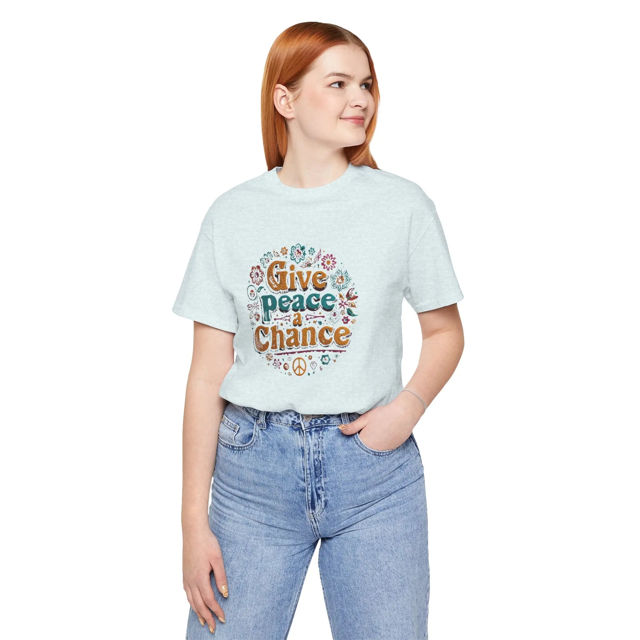 Give Peace a Chance 2 Unisex T-Shirt | Custom Peace Quote T-Shirt | Teezers Apparel - Teezers