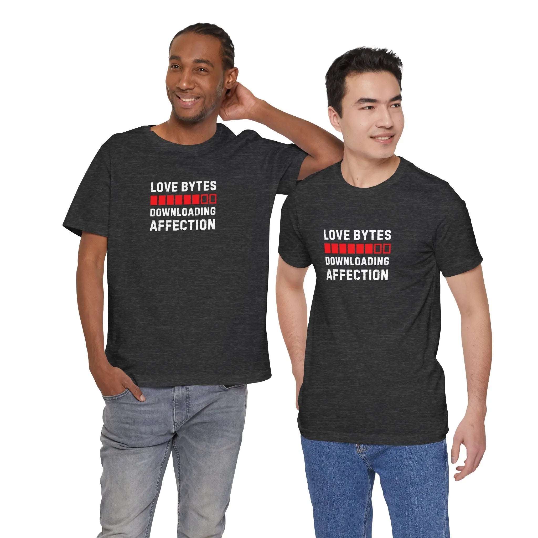 Love Bytes Downloading Affection Unisex T-Shirt - Teezers