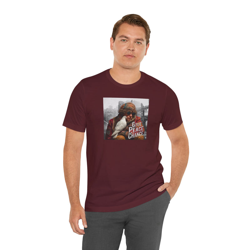 Boy and Dove Unisex T-Shirt | World Peace Symbol Anti-War T-shirt | Teezers Apparel