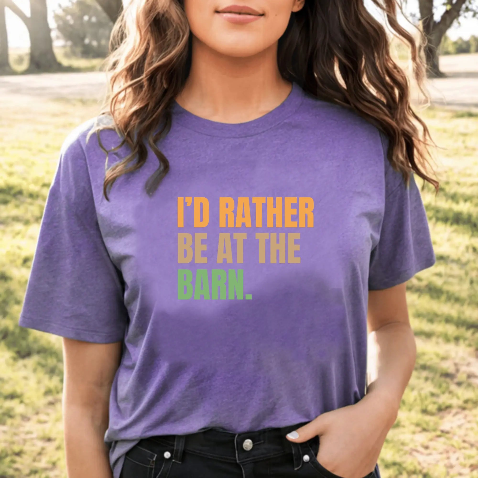 I'd Rather Be At the Barn Unisex T-Shirt Printify