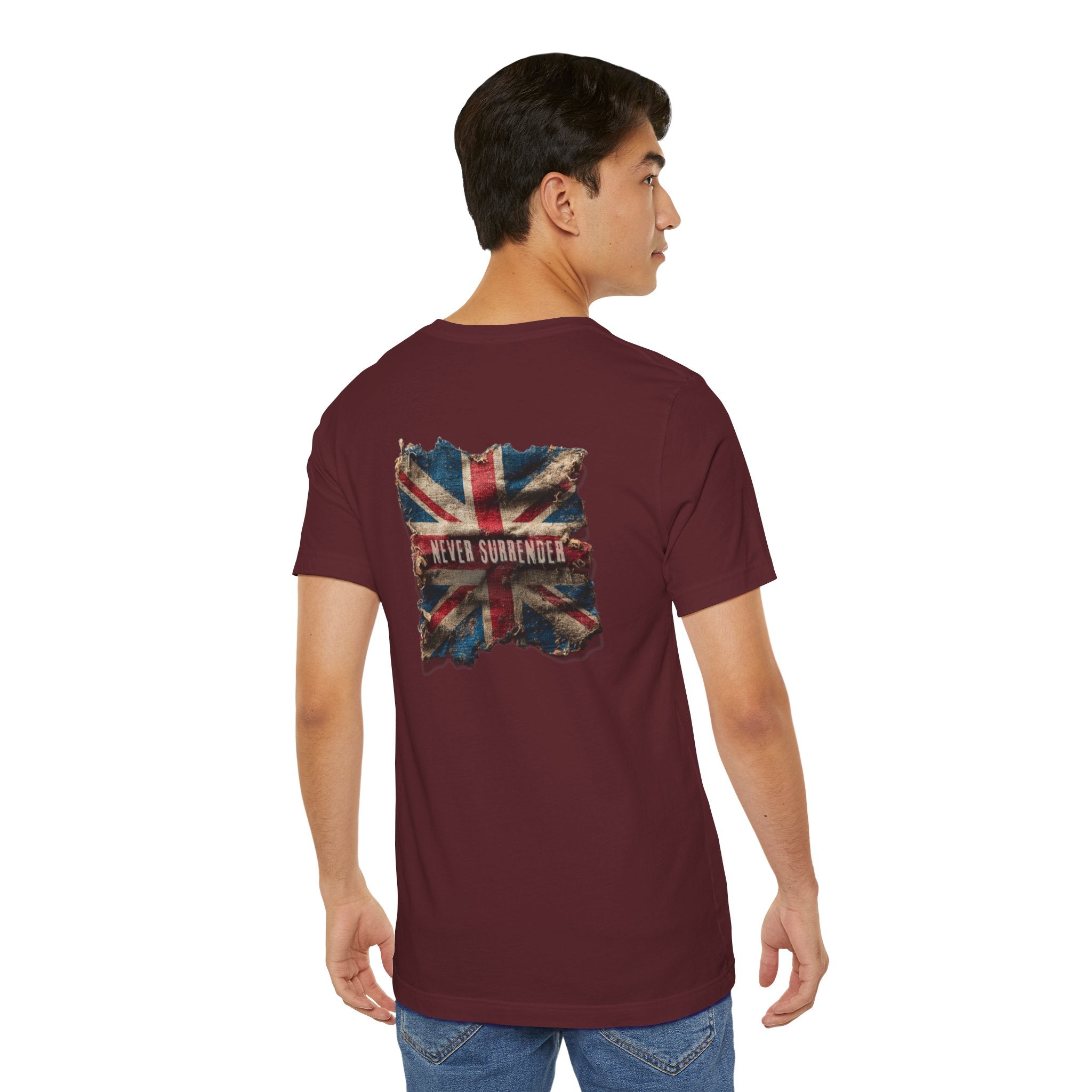 "Never Surrender" British Unisex T-Shirt – Stand Proud, Stand Strong, Stand Independent