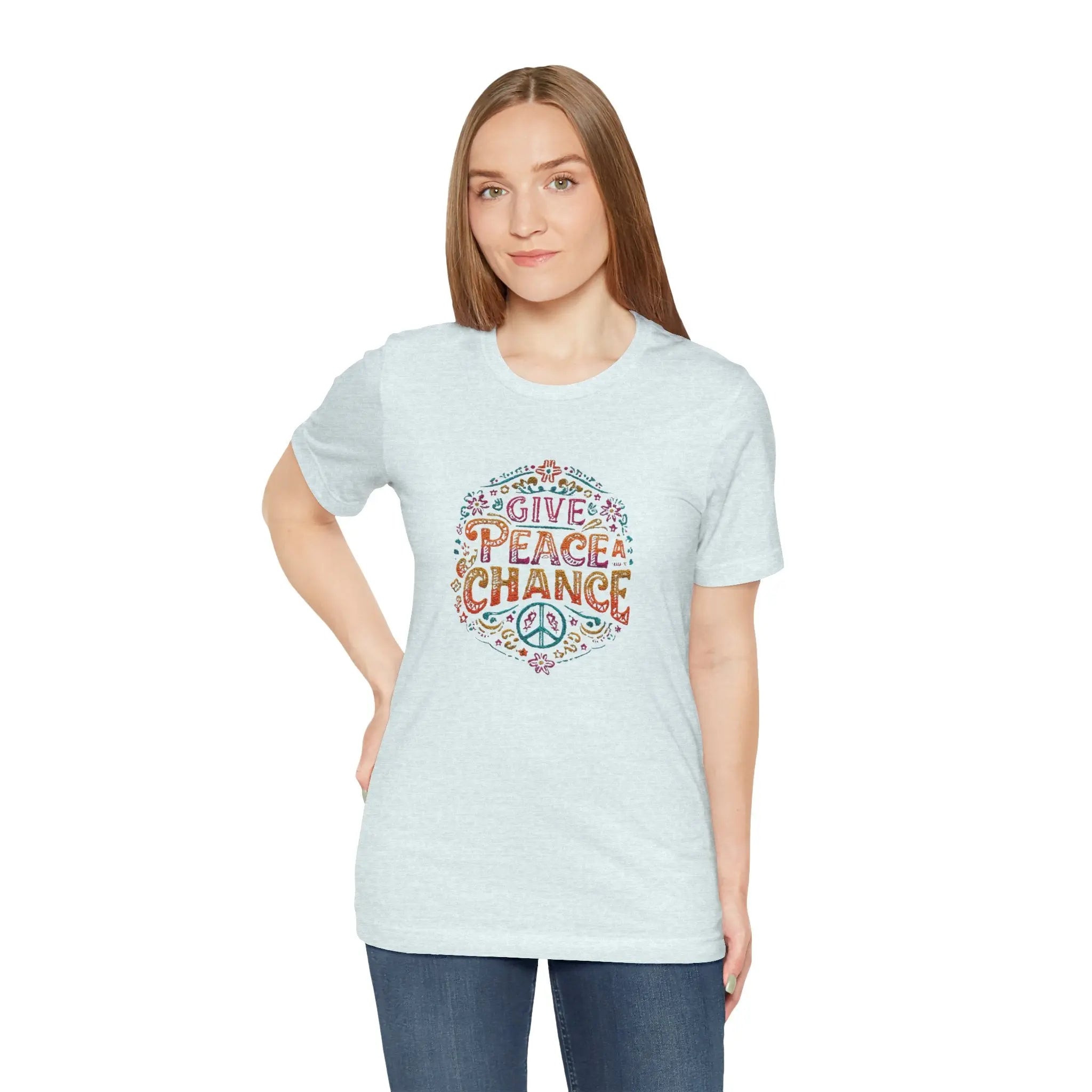 Give Peace a Chance 1 Unisex T-Shirt | World Peace Shirt Design for Gift | Teezers Apparel - Teezers