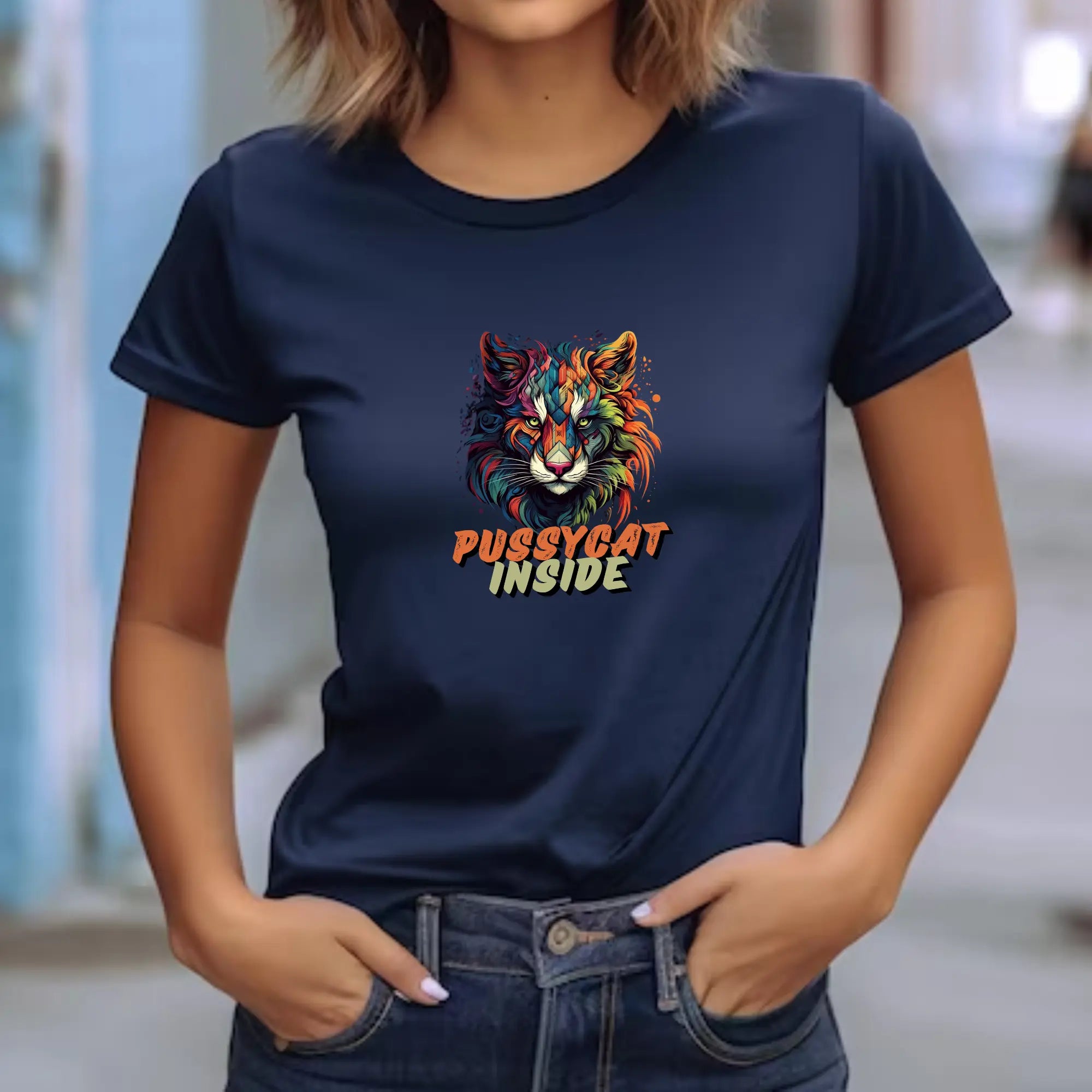 Pussycat Inside T-Shirt | Custom Cat Graphic Tee Unisex T-Shirt | Teezers Apparel Printify