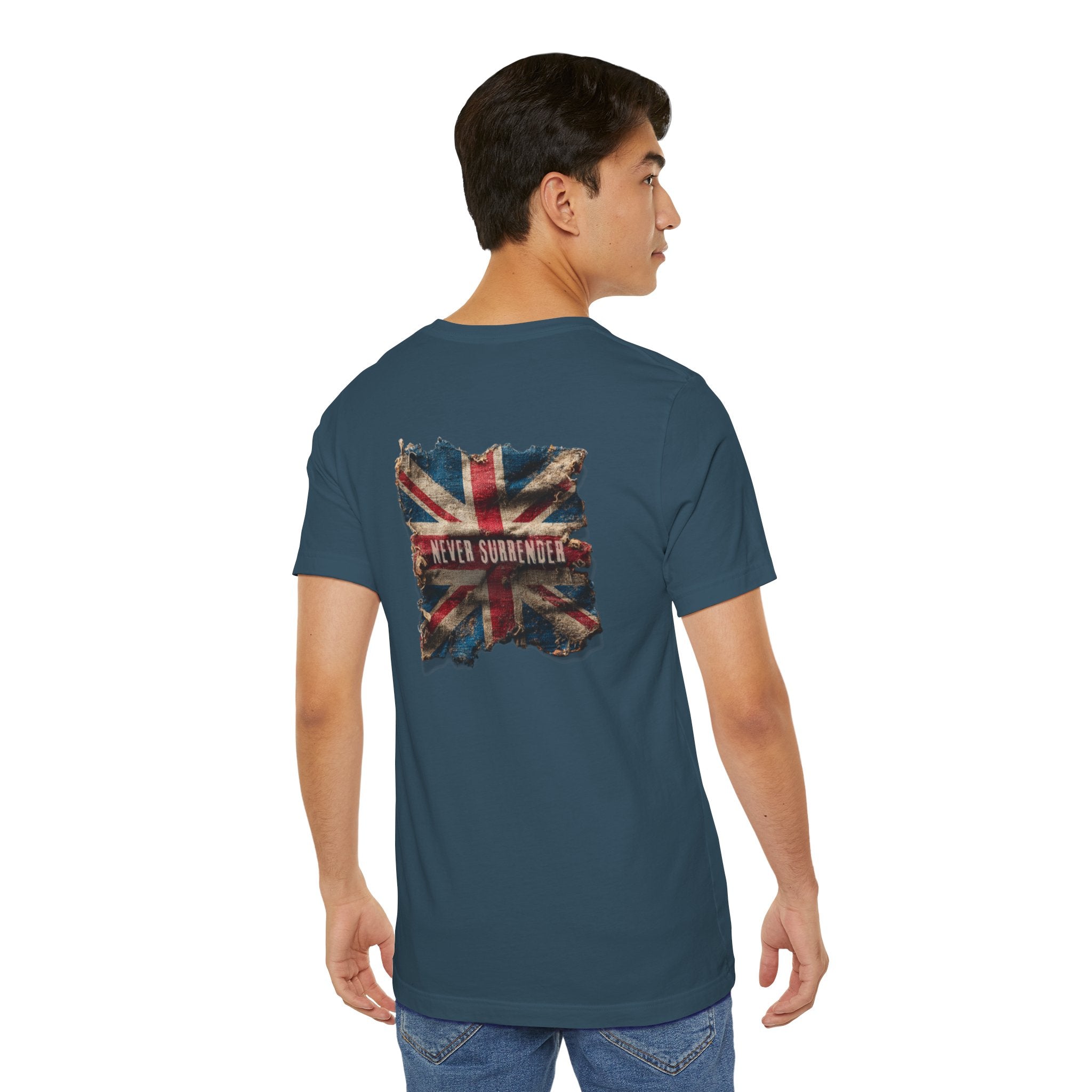 "Never Surrender" British Unisex T-Shirt – Stand Proud, Stand Strong, Stand Independent