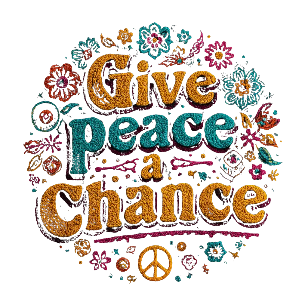 Give Peace a Chance 2 Unisex T-Shirt | Custom Peace Quote T-Shirt | Teezers Apparel - Teezers