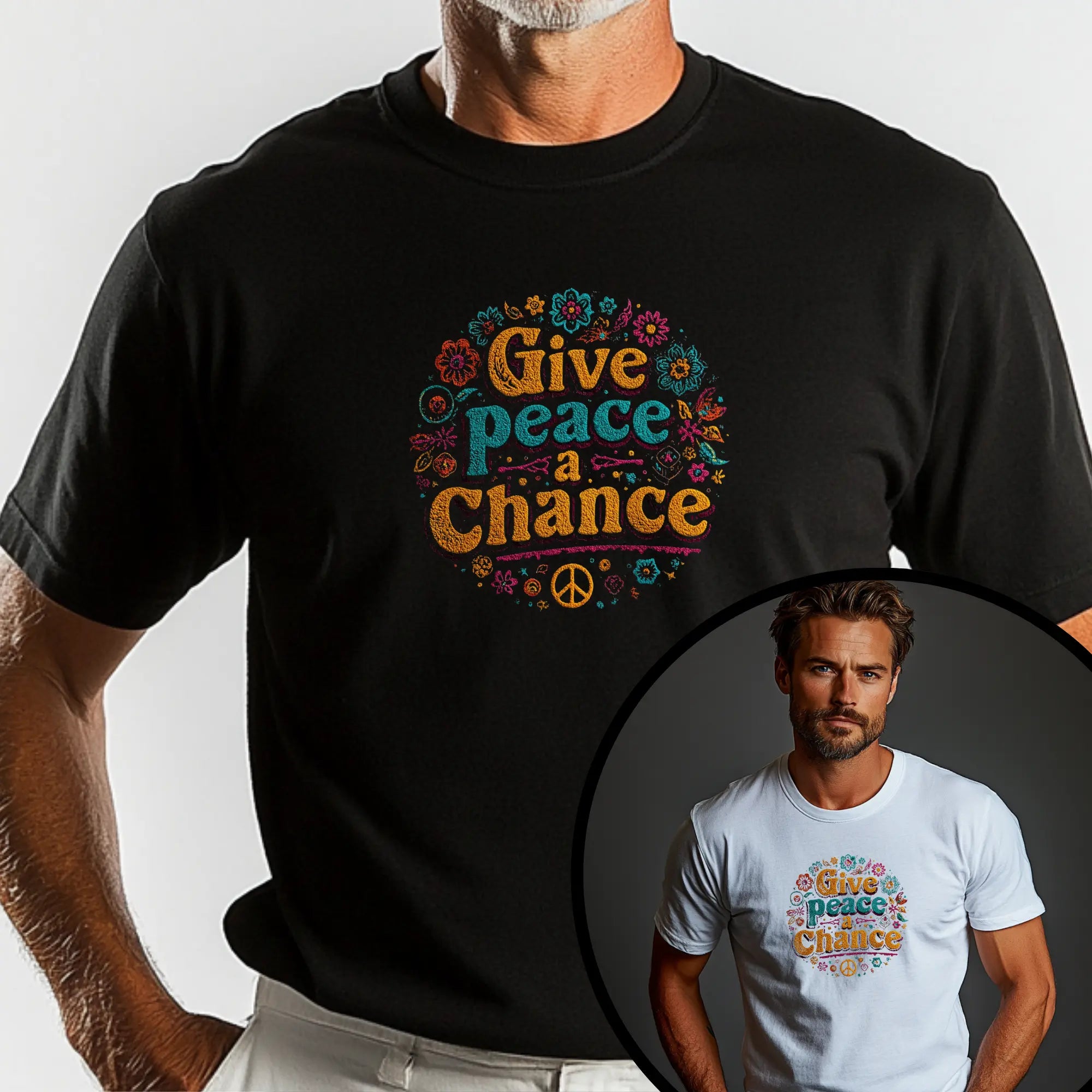 Give Peace a Chance 2 Unisex T-Shirt | Custom Peace Quote T-Shirt | Teezers Apparel - Teezers
