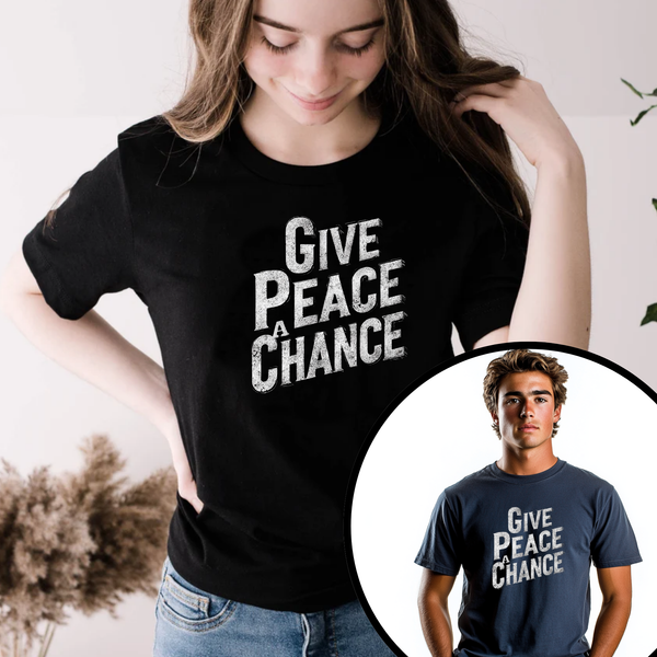 Peace Stencil Unisex T-Shirt | Best Peace Activist T-Shirt Gift | Teezers Apparel