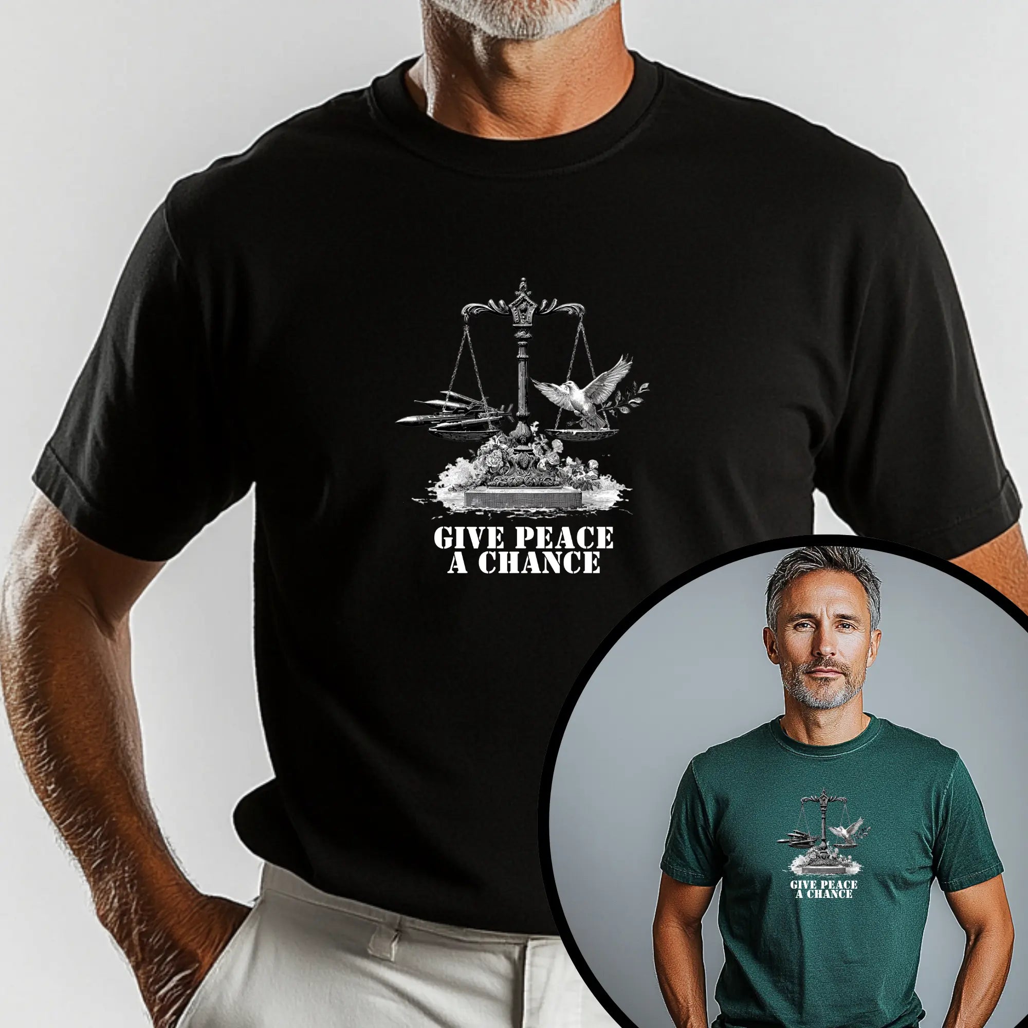 Scales of Peace Unisex T-Shirt | Buy Anti-War Graphic Tee | Teezers Apparel - Teezers