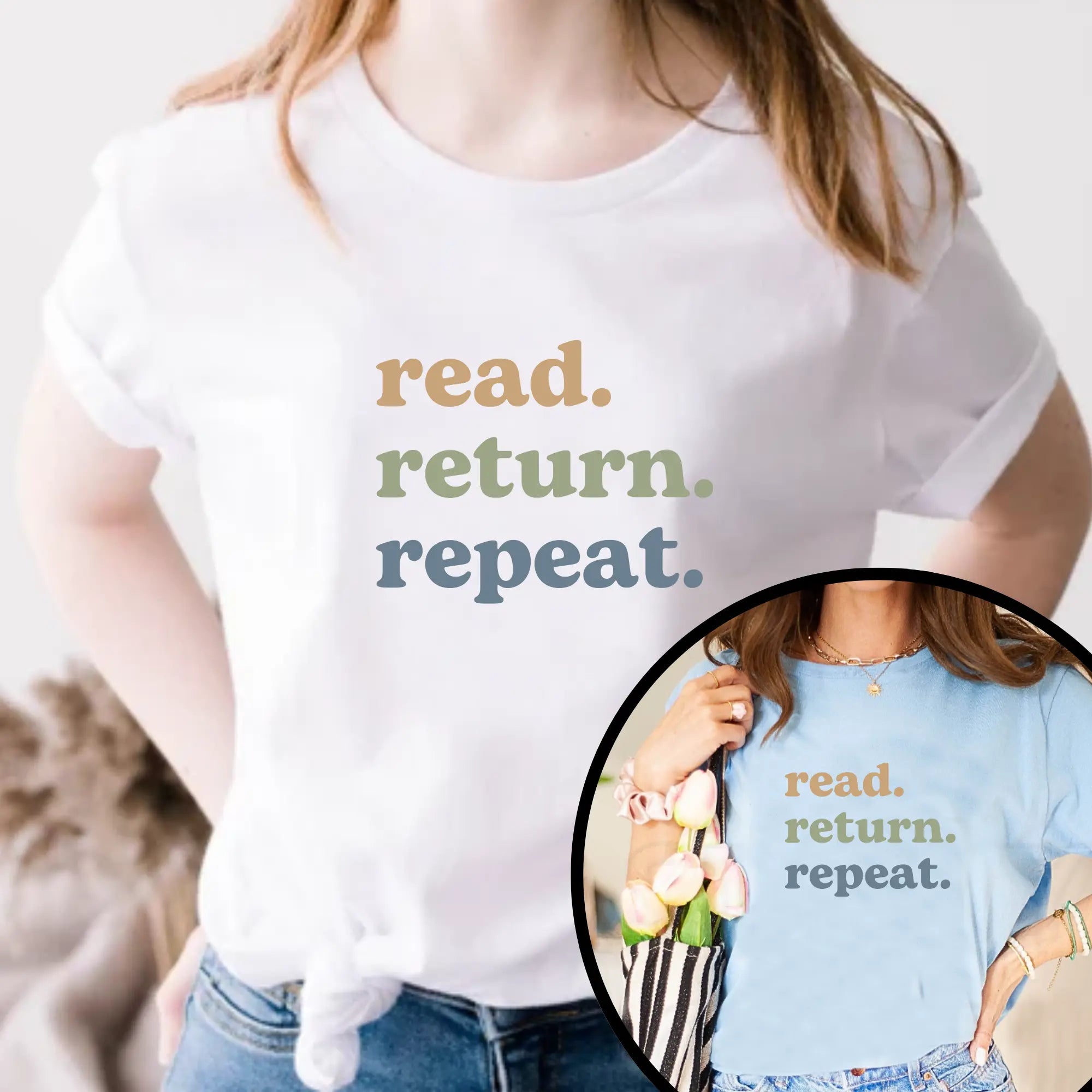 Read Return Repeat Unisex T-Shirt Printify