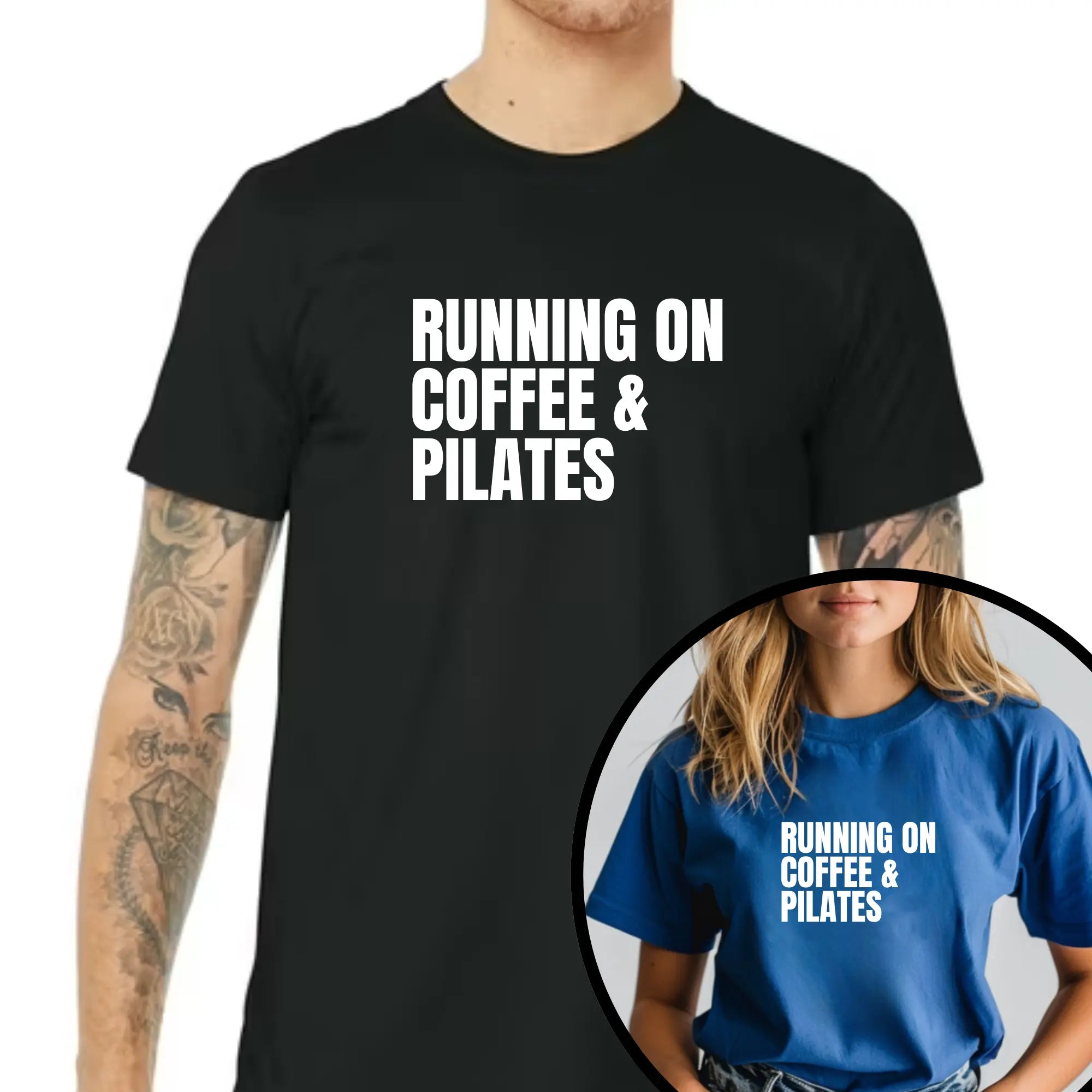 Running On Coffee and Pilates Unisex T-Shirt Printify