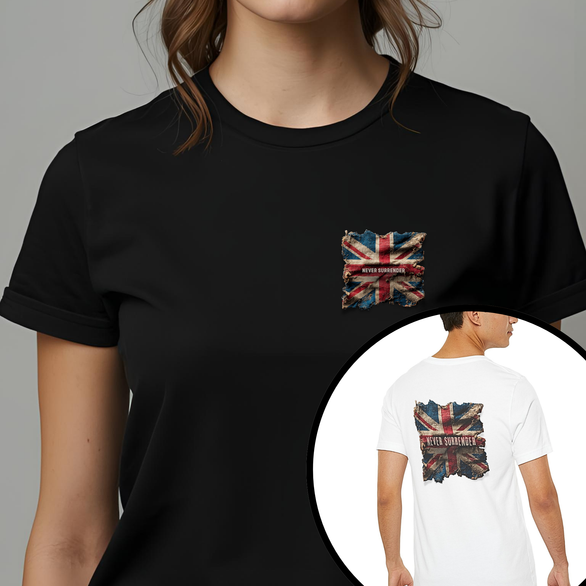 "Never Surrender" British Unisex T-Shirt – Stand Proud, Stand Strong, Stand Independent