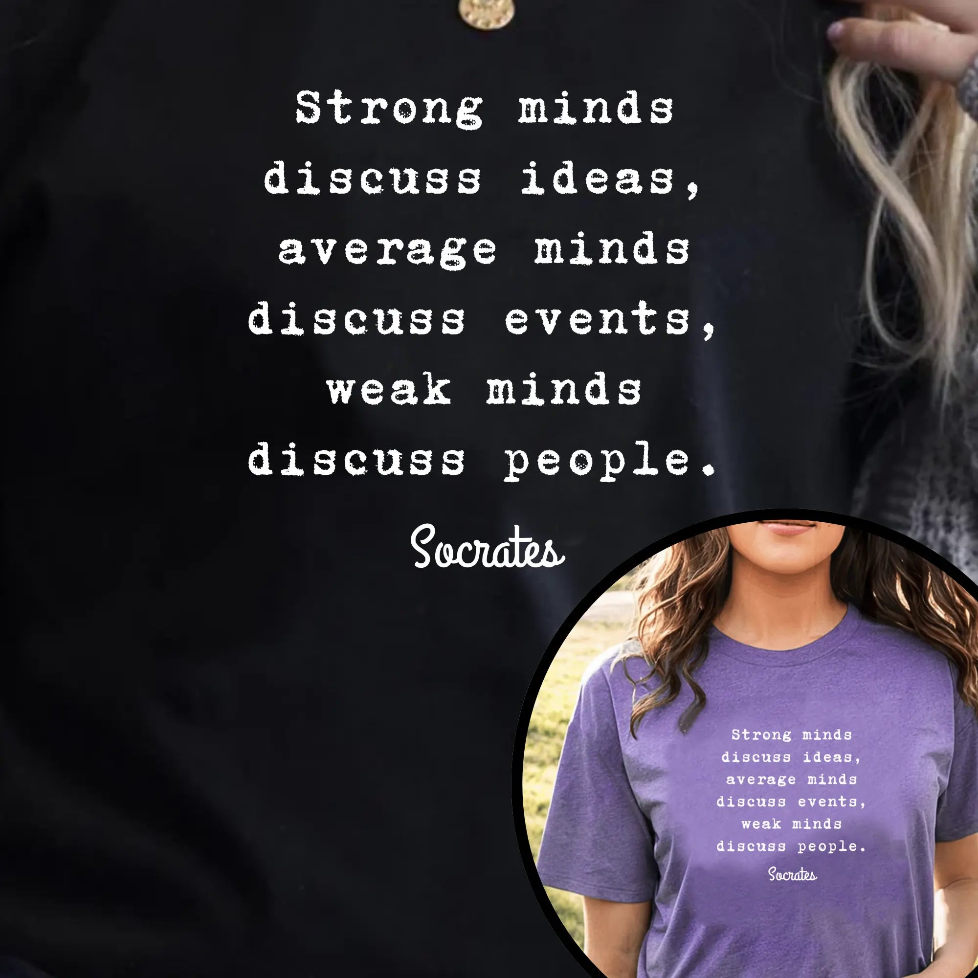 Strong Minds Discuss Ideas – Women’s Empowerment T-Shirt - Teezers