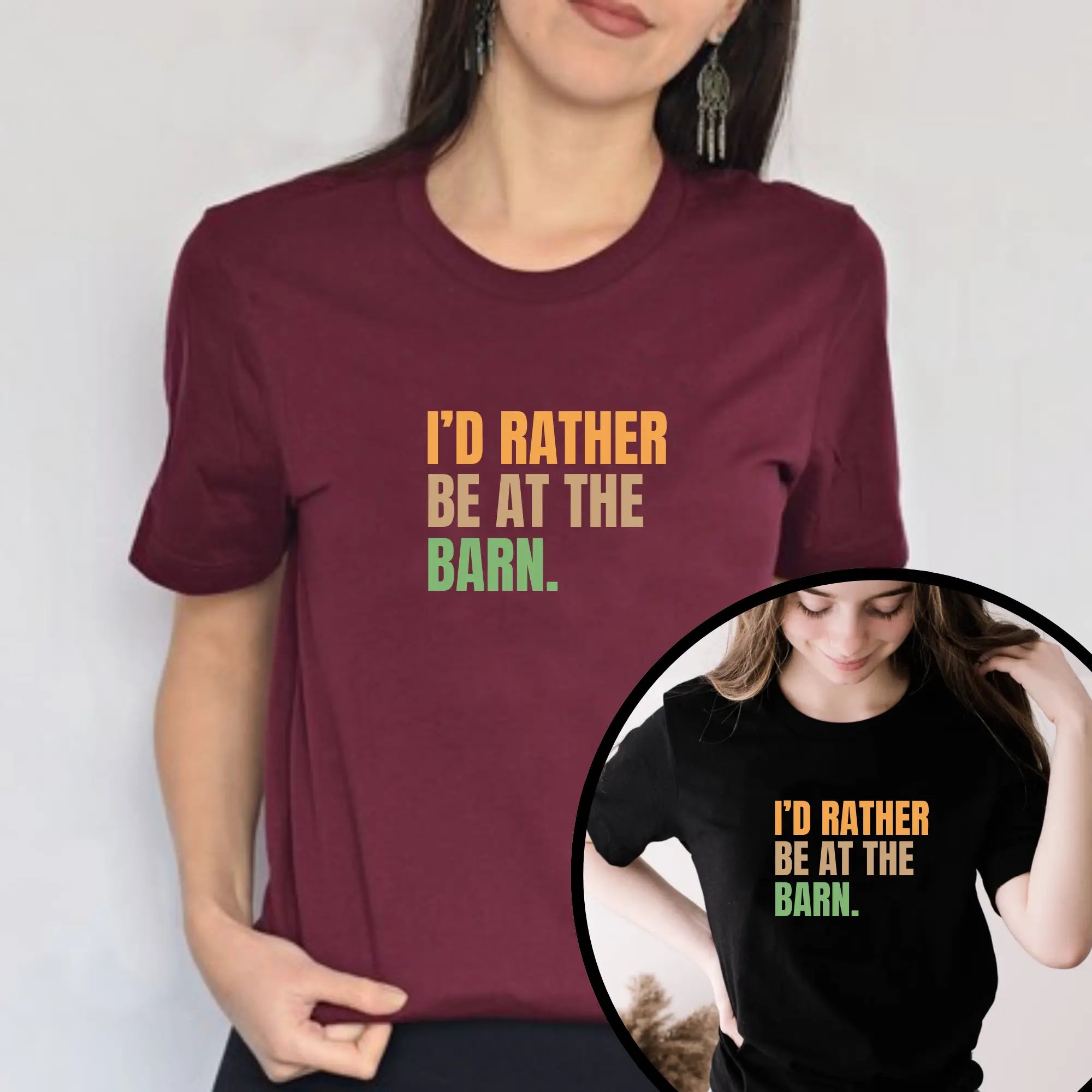 I'd Rather Be At the Barn Unisex T-Shirt Printify